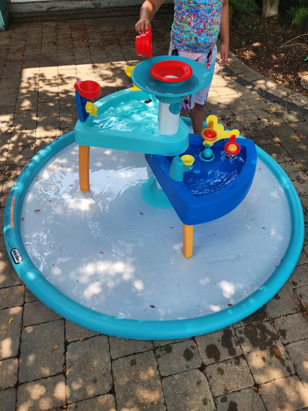 Children's Water Activity Play Center - Teal & Blue with Red Accents